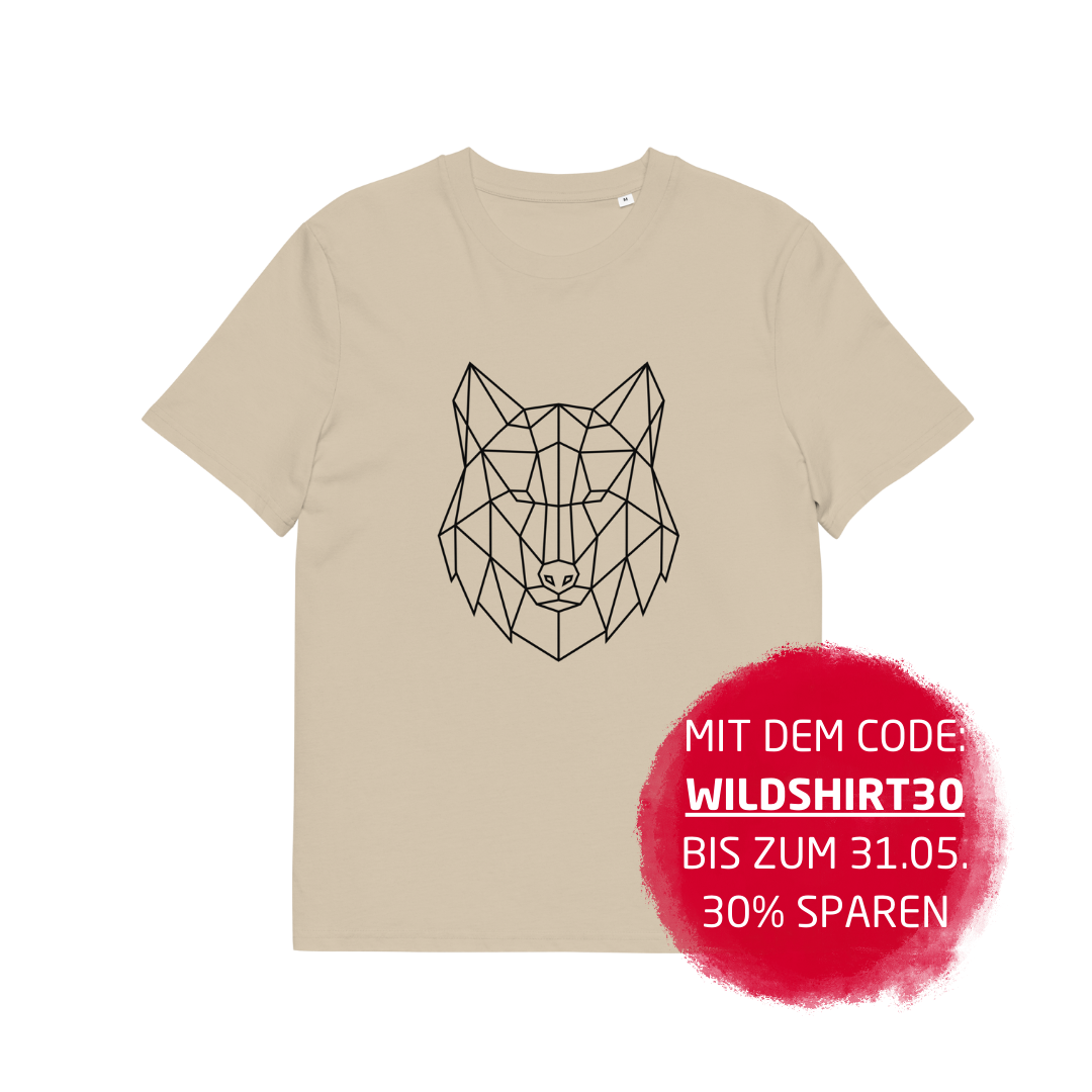 Wolf Polygon Unisex-Bio-Baumwoll-T-Shirt