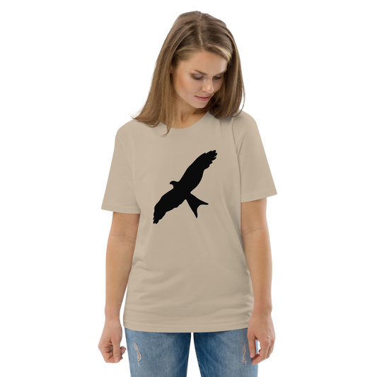 Rotmilan Silhouette Unisex-Bio-Baumwoll-T-Shirt