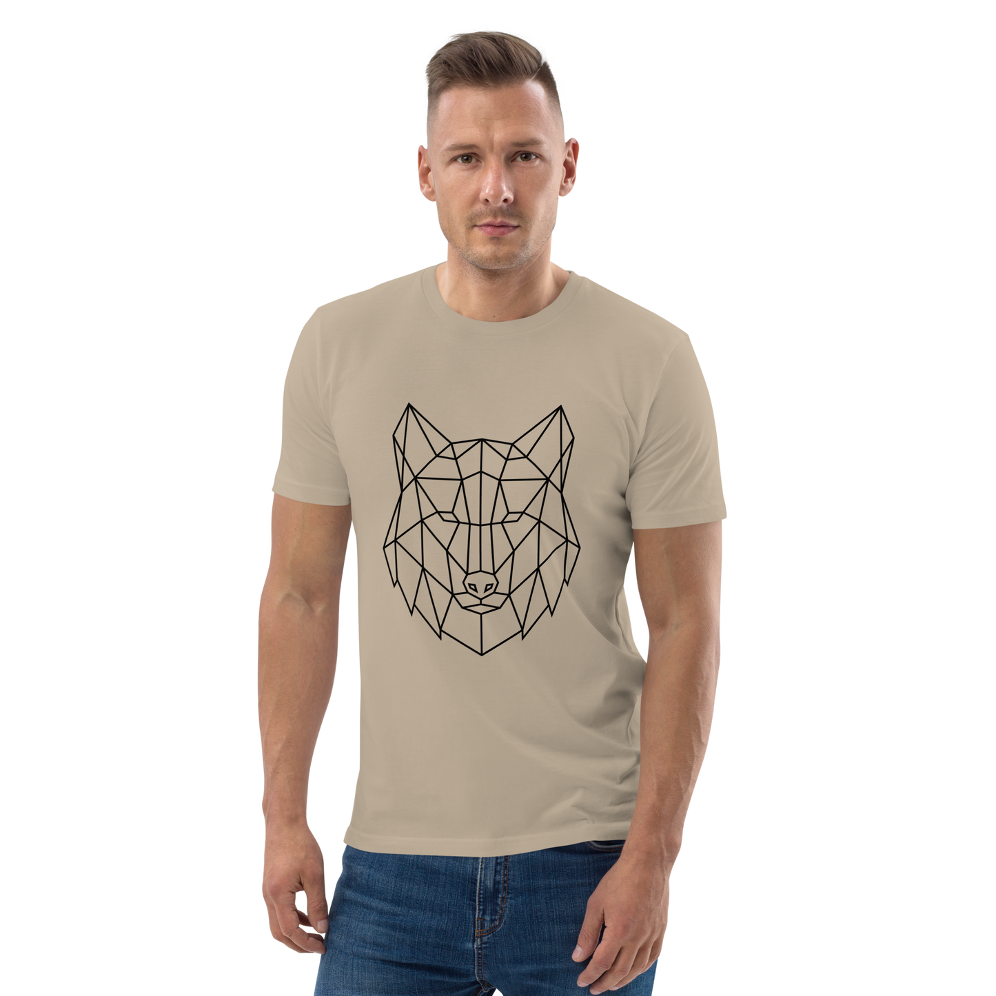 Wolf Polygon Unisex-Bio-Baumwoll-T-Shirt