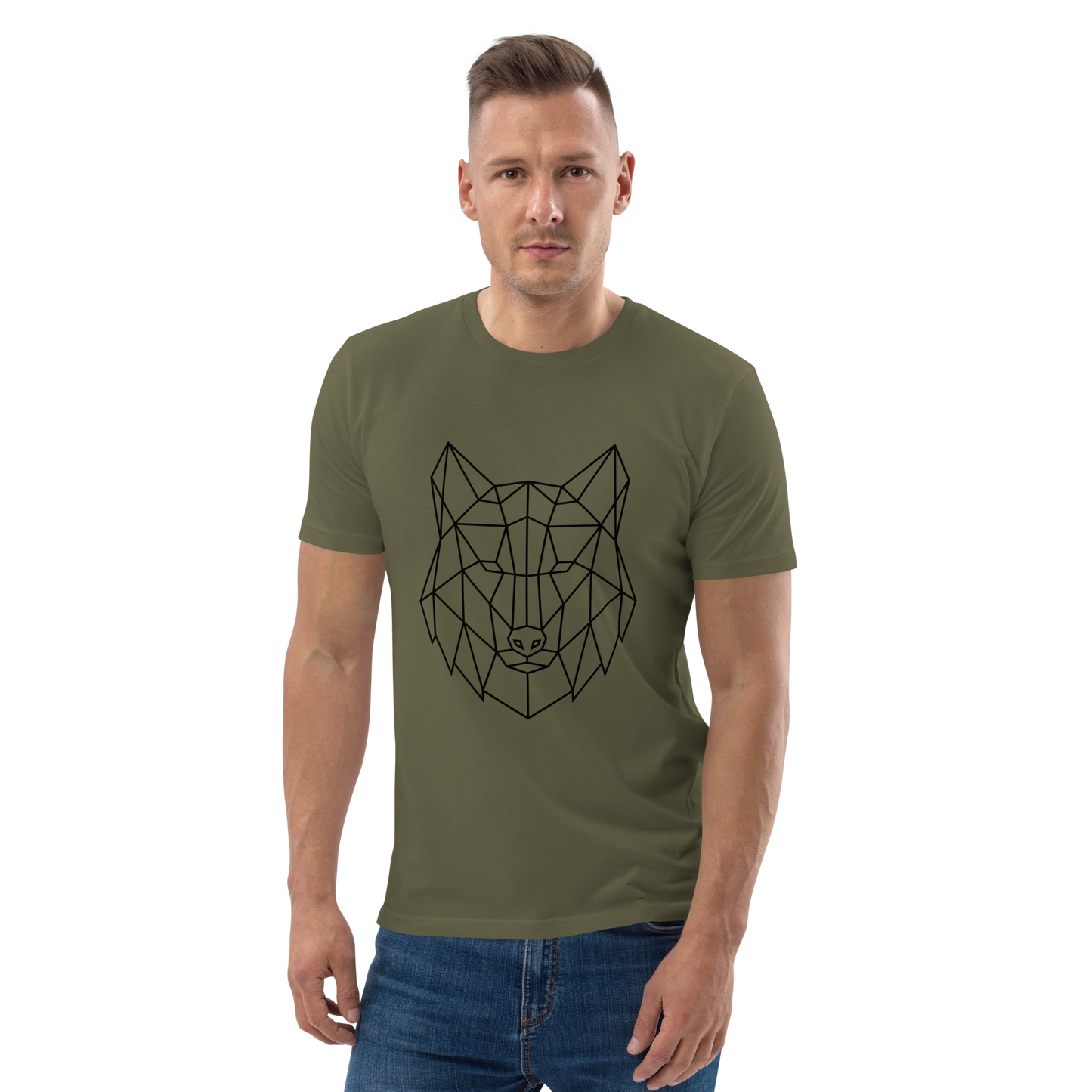 Wolf Polygon Unisex-Bio-Baumwoll-T-Shirt
